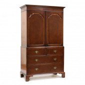 GEORGIAN STYLE BANDED MAHOGANY