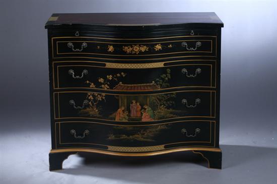 GEORGIAN STYLE BLACK-LACQUERED