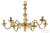 GEORGIAN STYLE BRASS CHANDELIE