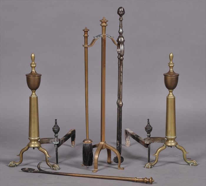 GEORGIAN-STYLE BRASS FIREPLACE