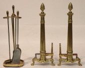 GEORGIAN STYLE BRASS FIREPLACE