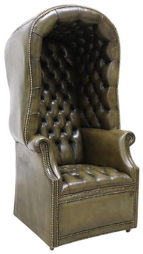 GEORGIAN STYLE BRASS-STUDDED