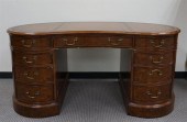GEORGIAN STYLE BROWN TOOLED LE
