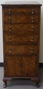 GEORGIAN STYLE BURL WALNUT NAR