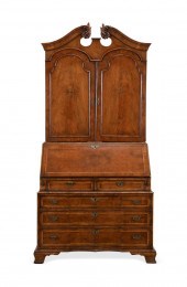 GEORGIAN STYLE BURL WALNUT SEC