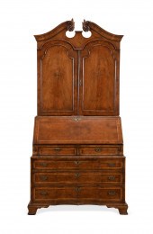 GEORGIAN STYLE BURL WALNUT SEC