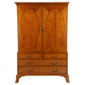 GEORGIAN STYLE BURLED WOOD LIN