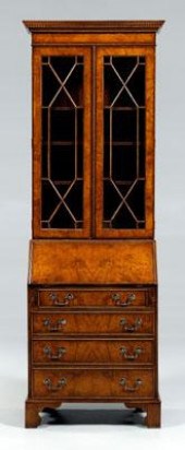 Georgian style burlwood secret