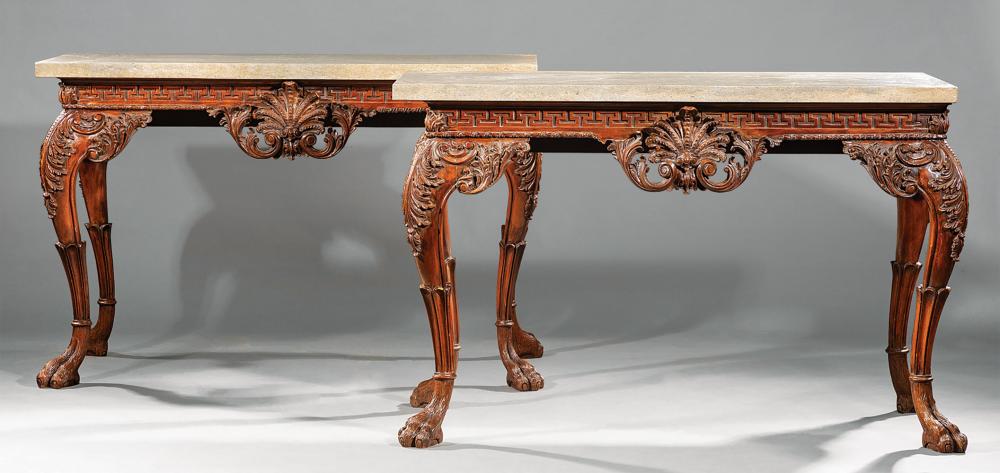 GEORGIAN-STYLE CARVED MAHOGANY