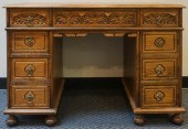 GEORGIAN STYLE CARVED OAK AND