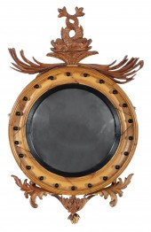 GEORGIAN-STYLE CARVED PINE BUL