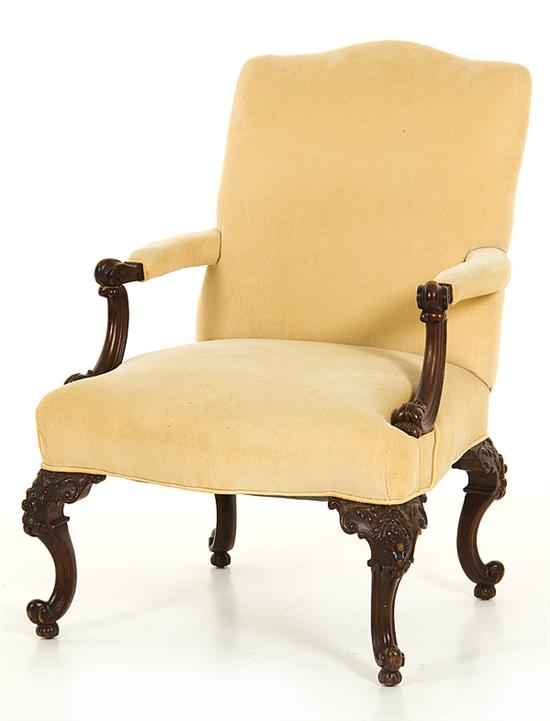 Georgian style carved walnut