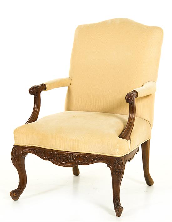 Georgian style carved walnut