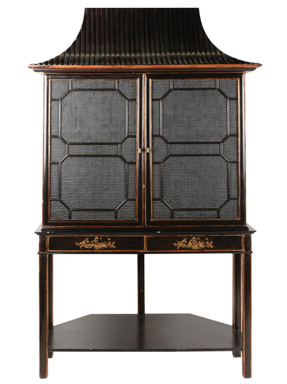GEORGIAN-STYLE EBONIZED AND GILT