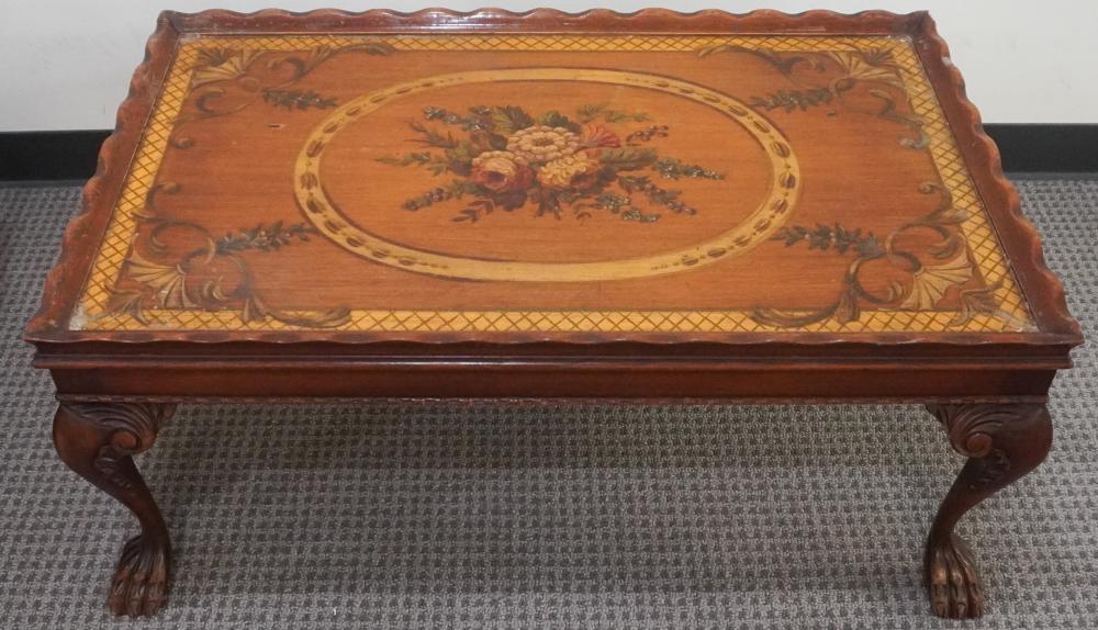 GEORGIAN STYLE FLORAL PAINTED