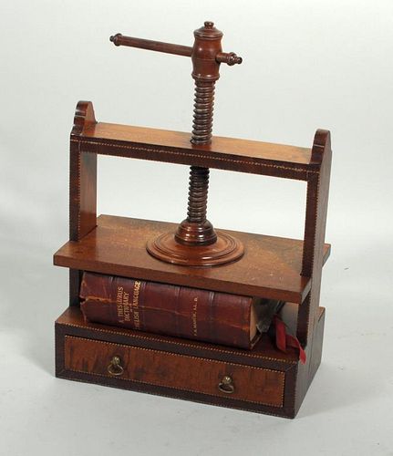 GEORGIAN STYLE INLAID MAHOGANY BOOK