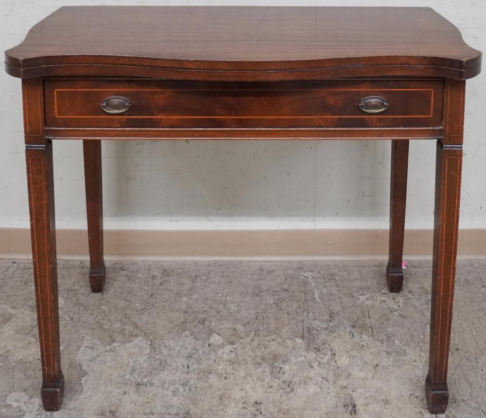 GEORGIAN STYLE INLAID MAHOGANY FOLD