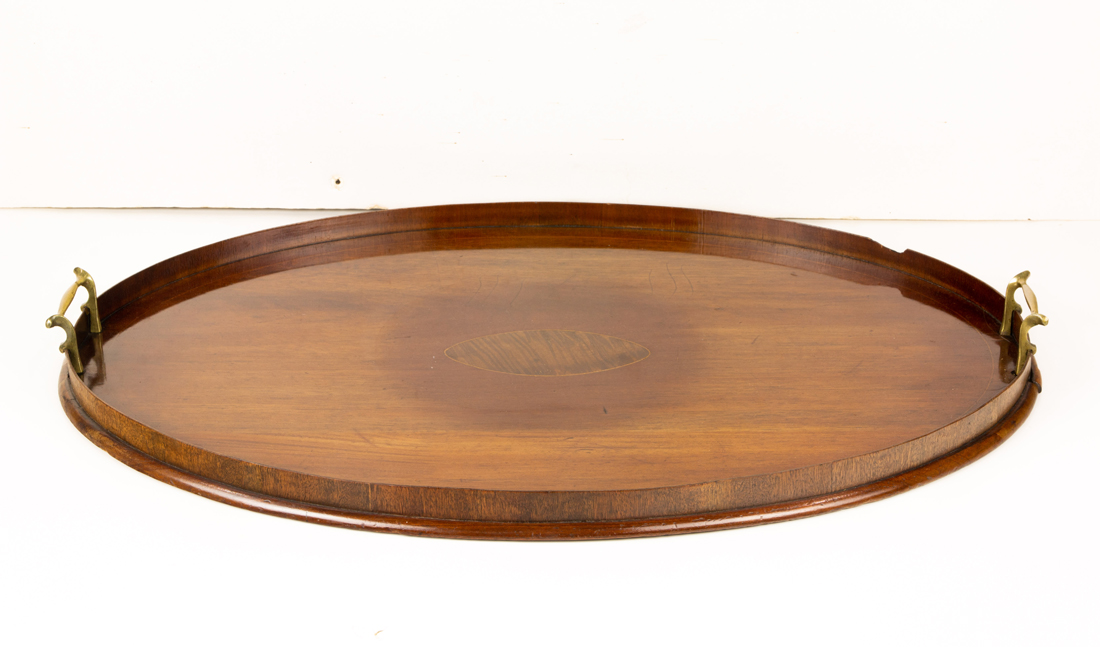 GEORGIAN STYLE INLAID MAHOGANY OVAL