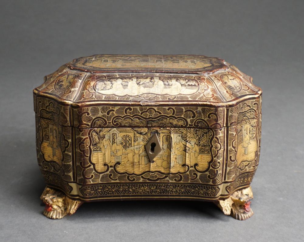 GEORGIAN STYLE JAPANNED GILT