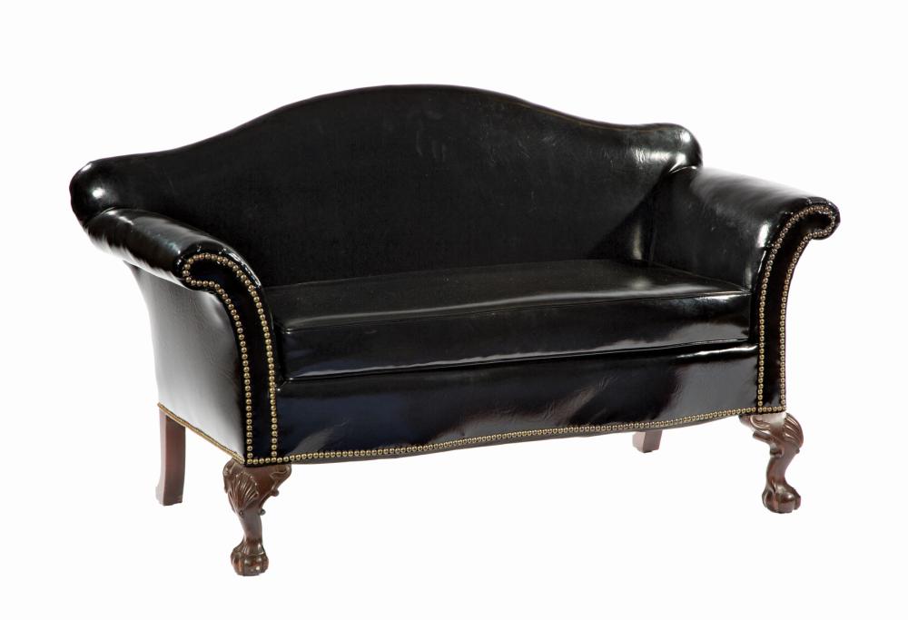 GEORGIAN-STYLE LEATHER AND MAHOGANY
