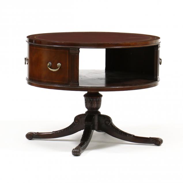 GEORGIAN STYLE LEATHER TOP MAHOGANY