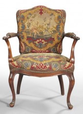 Georgian-Style Mahogany Armcha