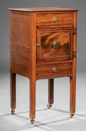 GEORGIAN-STYLE MAHOGANY BEDSID