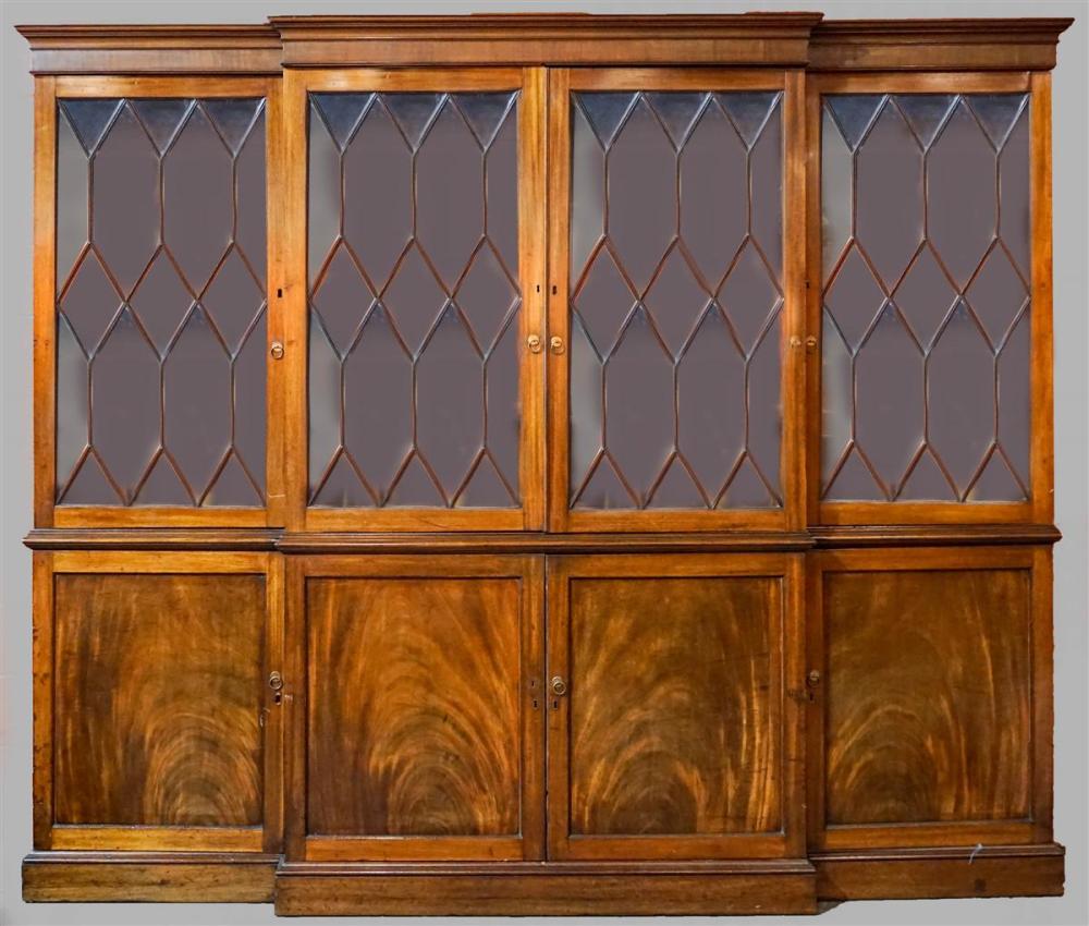 GEORGIAN STYLE MAHOGANY BREAKFRONT,