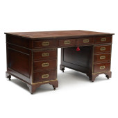 GEORGIAN STYLE MAHOGANY CAMPAI