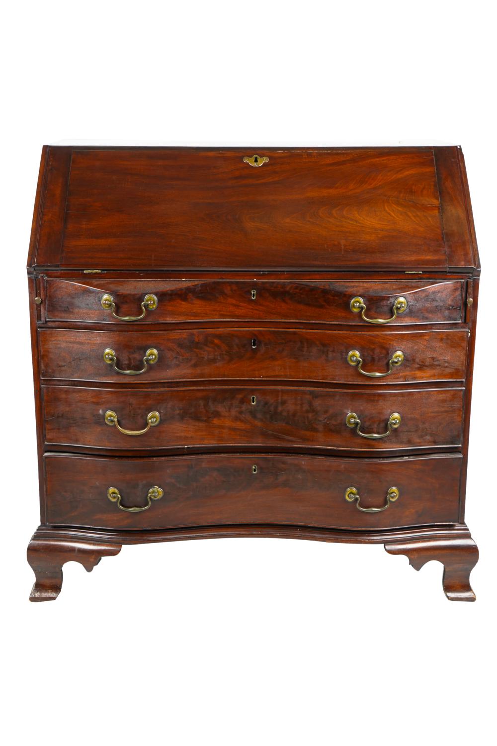 GEORGIAN STYLE MAHOGANY SLANT FRONT