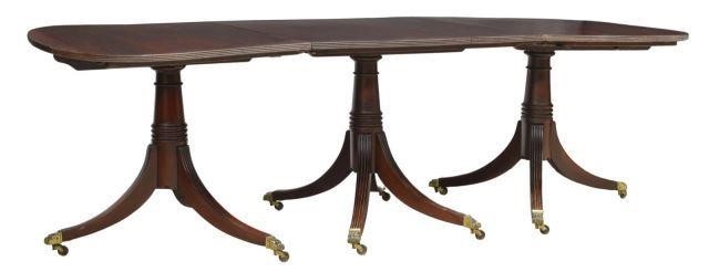 GEORGIAN STYLE MAHOGANY TRIPLE