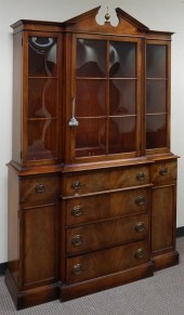 GEORGIAN STYLE MAHOGANY TWO-PA