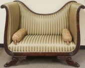 GEORGIAN STYLE MAHOGANY UPHOLS