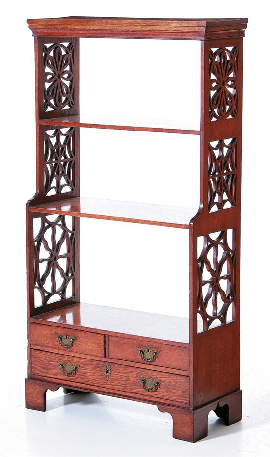 Georgian style oak bookcase late
