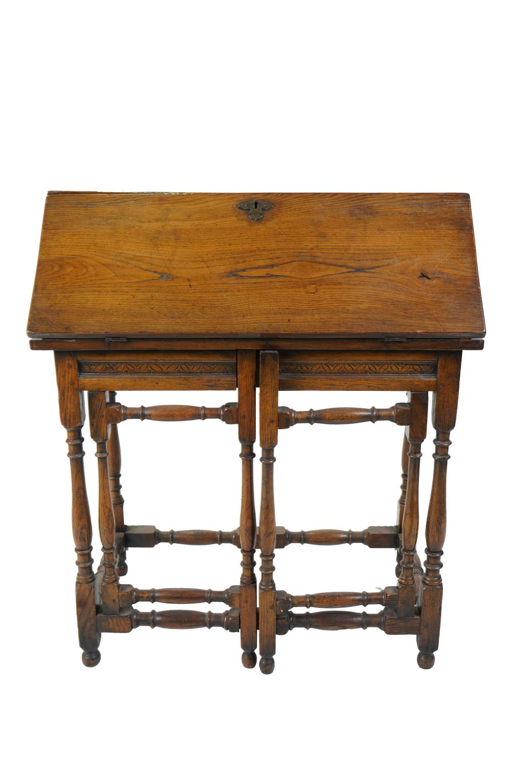 GEORGIAN STYLE OAK DROP FRONT