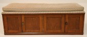 GEORGIAN STYLE OAK LONG BENCH,