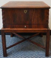 GEORGIAN STYLE OAK SILVER CHES
