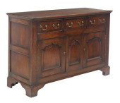 GEORGIAN STYLE OAK THREE-DRAWE