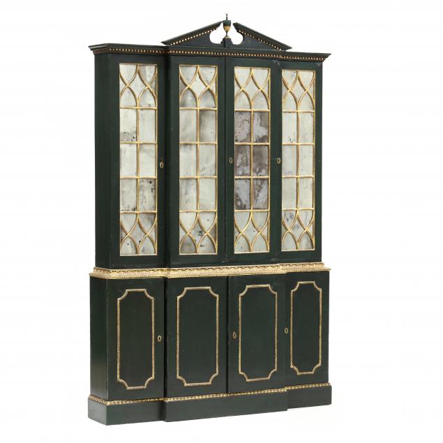 GEORGIAN STYLE PAINTED AND GILT