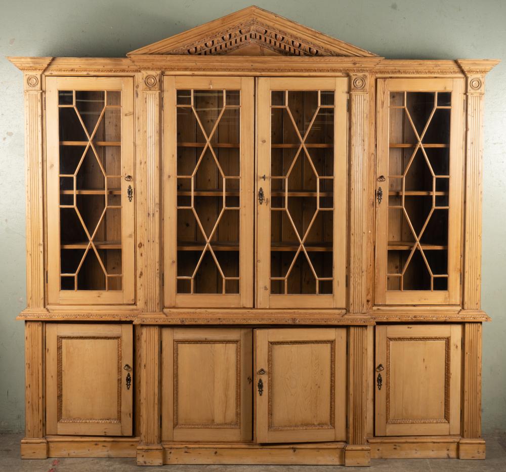 GEORGIAN-STYLE PINE BREAKFRONT