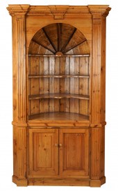 GEORGIAN-STYLE PINE CORNER CAB
