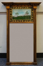 GEORGIAN STYLE REVERSE PAINTED
