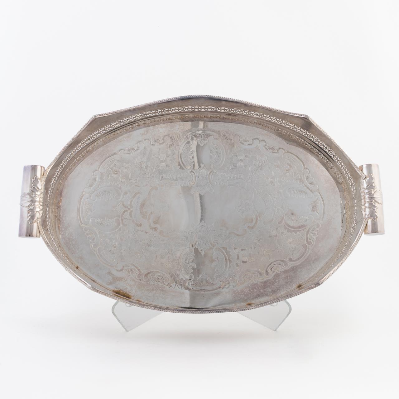 GEORGIAN-STYLE SILVERPLATE BUTLER'S