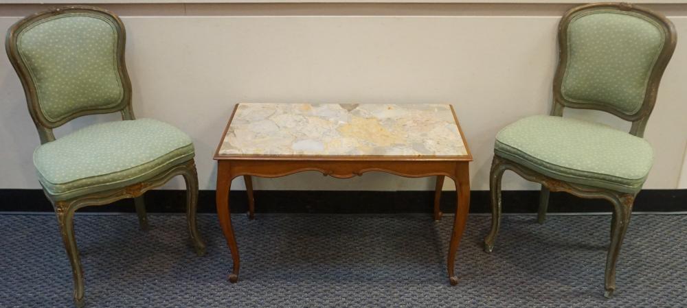 GEORGIAN STYLE STONE INSET MAHOGANY