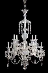 GEORGIAN STYLE TEN-LIGHT CRYST