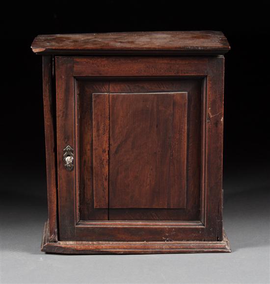 Georgian style walnut hanging spice