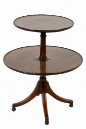 GEORGIAN STYLE WALNUT TIERED D