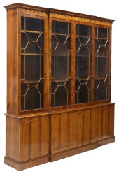 GEORGIAN STYLE YEW WOOD BREAKF