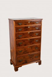 GEORGIAN STYLE YEW WOOD SECRET