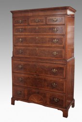 GEORGIAN TALLBOY CHEST ON CHES